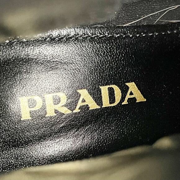 Prada F/W 2017 Dove Gray Multi Buckle Moto Grunge Square Toe Ankle Boot IT 37.5 - Picture 15 of 15